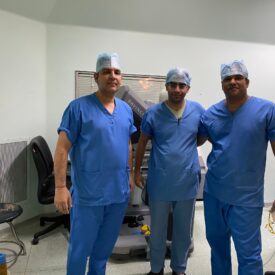 After successful first Robotic Radical Prostatectomy at Max Hospital Shalimar Bagh. Happy mentoring